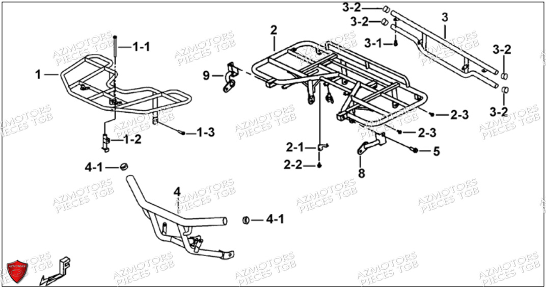 Porte Bagages Pare Chocs Option TGB Pieces TGB BLADE 550 SE EPS (No Serie RFCFBGFTP... ET RFCFTGTBA... Type: FTG-HDE)

