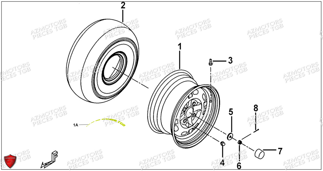 Roues Avant TGB Pieces TGB BLADE 550 SE EPS (No Serie RFCFBGFTP... ET RFCFTGTBA... Type: FTG-HDE)

