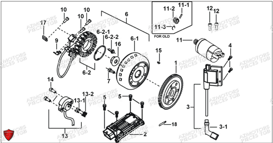 Systeme Electrique 1 TGB Pieces TGB BLADE 550 SE EPS (No Serie RFCFBGFTP... ET RFCFTGTBA... Type: FTG-HDE)

