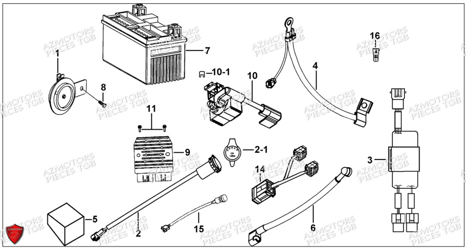 Systeme Electrique 3 TGB Pieces TGB BLADE 550 SE EPS (No Serie RFCFBGFTP... ET RFCFTGTBA... Type: FTG-HDE)

