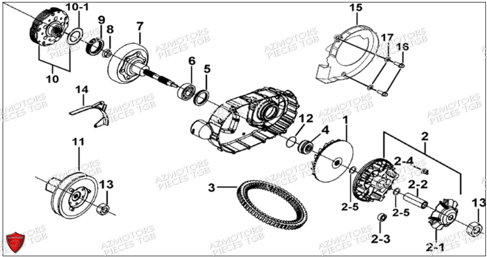 Variateur TGB Pieces TGB BLADE 550 SE EPS (No Serie RFCFBGFTP... ET RFCFTGTBA... Type: FTG-HDE)

