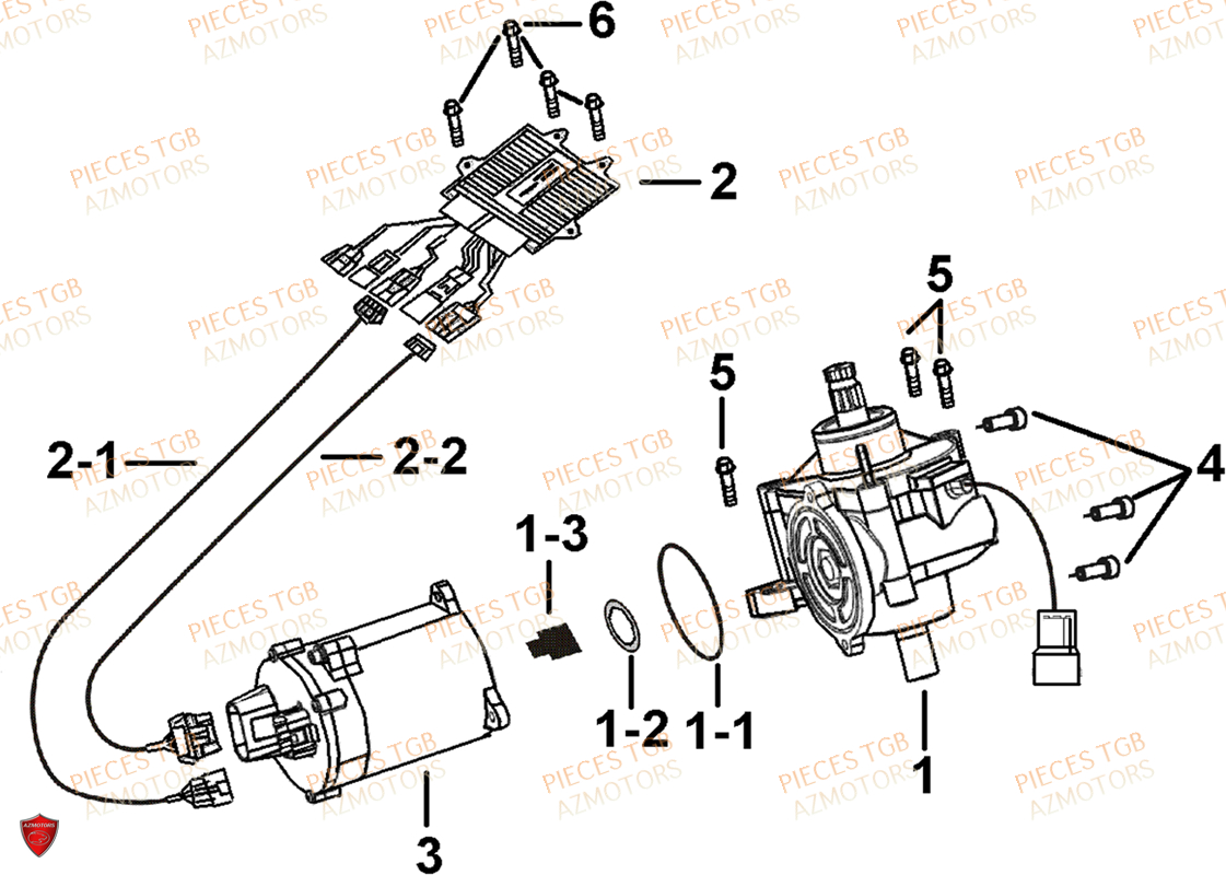 Direction Assistee (modele Tgb Moteur Sans Balais) AZMOTORS Pieces TGB BLADE 600 LT EPS (No Serie RFCLTHTBA.. ET RFCLTHTBC.. Type: FTH-HDLE ET FTH-JDLE)