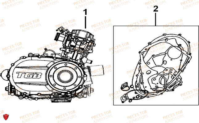 Moteur AZMOTORS Pieces TGB BLADE 600 LT EPS (No Serie RFCLTHTBA.. ET RFCLTHTBC.. Type: FTH-HDLE ET FTH-JDLE)