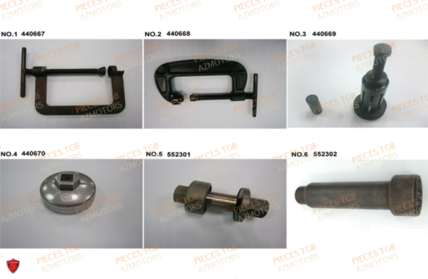 Outils 4 AZMOTORS Pieces TGB BLADE 600 LT EPS (No Serie RFCLTHTBA.. ET RFCLTHTBC.. Type: FTH-HDLE ET FTH-JDLE)