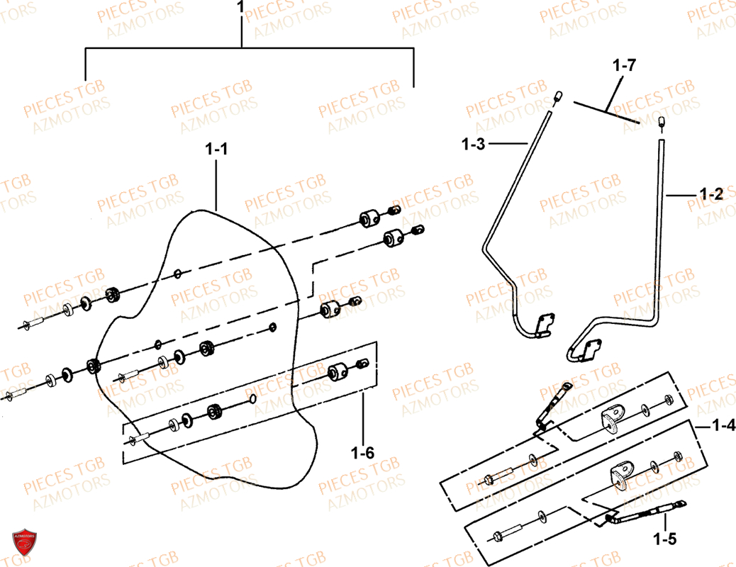 Pare Brise (option) AZMOTORS Pieces TGB BLADE 600 LT EPS (No Serie RFCLTHTBA.. ET RFCLTHTBC.. Type: FTH-HDLE ET FTH-JDLE)