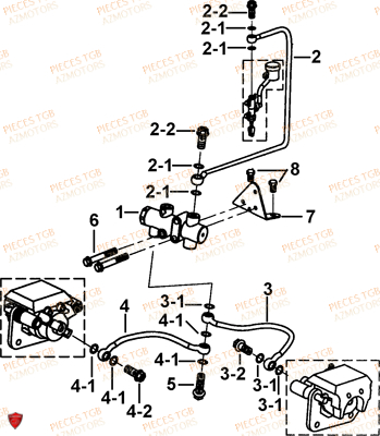 Frein Avant TGB Pieces TGB BLADE 600 SE EPS (No Serie RFCFTHTBA.. ET RFCFTHTBC.. Type: FTH-HDE ET FTH-JDE)
