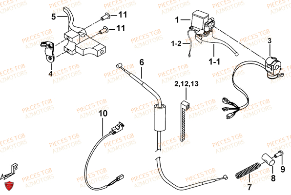 Maitre Cylindre TGB Pieces TGB BLADE 600 SE EPS (No Serie RFCFTHTBA.. ET RFCFTHTBC.. Type: FTH-HDE ET FTH-JDE)