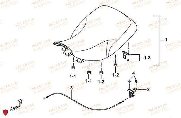 Selle TGB Pieces TGB BLADE 600 SE EPS (No Serie RFCFTHTBA.. ET RFCFTHTBC.. Type: FTH-HDE ET FTH-JDE)