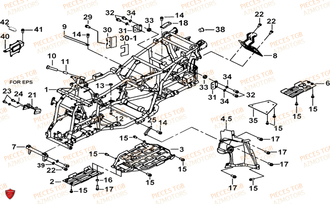 Chassis TGB Pieces TGB BLADE 600 SE X EPS (No Serie RFCFTHTBC.. Type: FTH-JDE)