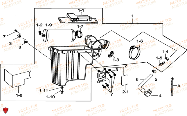Filtre A Air TGB Pieces TGB BLADE 600 SE X EPS (No Serie RFCFTHTBC.. Type: FTH-JDE)