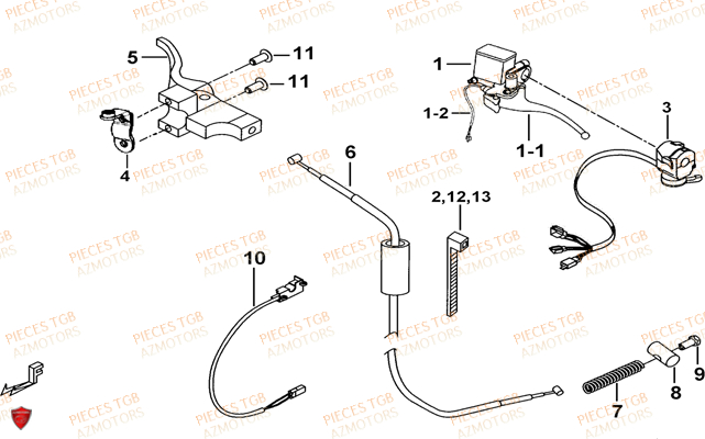 Maitre Cylindre TGB Pieces TGB BLADE 600 SE X EPS (No Serie RFCFTHTBC.. Type: FTH-JDE)