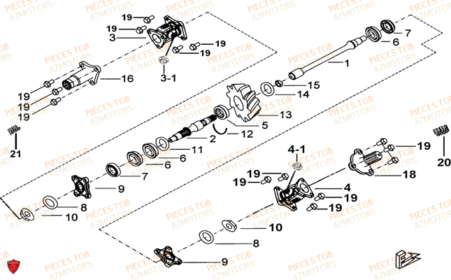 Transmission TGB Pieces TGB BLADE 600 SE X EPS (No Serie RFCFTHTBC.. Type: FTH-JDE)