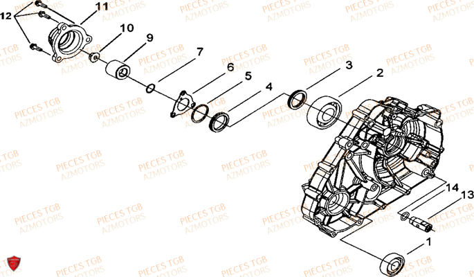 Cache Carter Moteur Gauche 1 TGB Pieces TGB BLADE 600 SL (No Serie RFCFTHTBB.. ET RFCFTHTBD..
Type: FTH-HDE ET FTH-JDE)