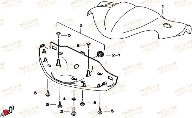 Cache Guidon TGB Pieces TGB EXPRESS_125 (No Serie RFCBK8KCE...Type: BK8-E)
