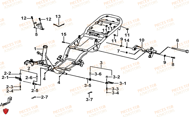 Chassis TGB Pieces TGB EXPRESS_125 (No Serie RFCBK8KCE...Type: BK8-E)
