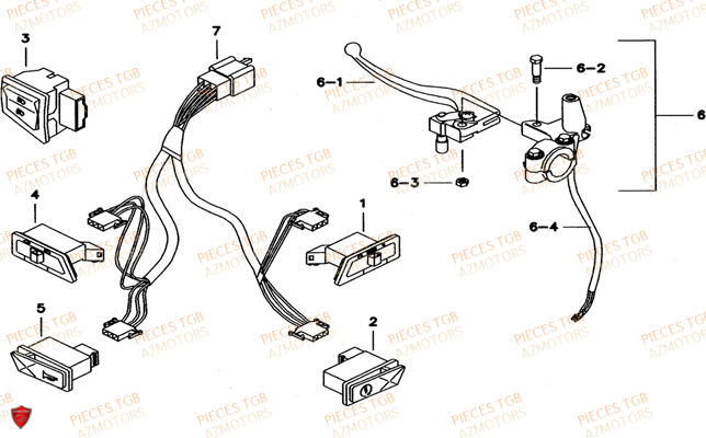 Commodo TGB Pieces TGB EXPRESS_125 (No Serie RFCBK8KCE...Type: BK8-E)
