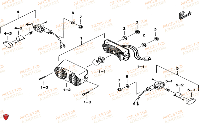 ECLAIRAGE ARRIERE TGB TGB EXPRESS 125