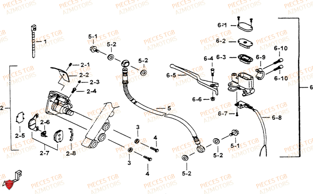 Systeme De Frein TGB Pieces TGB EXPRESS_125 (No Serie RFCBK8KCE...Type: BK8-E)

