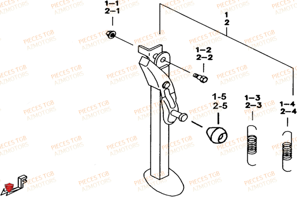 Bequille TGB Pieces TGB EXPRESS_50 (No Serie RFCBK1BKB...Type: BK1-B)