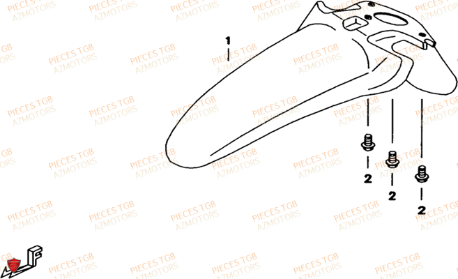 Carrosserie Avant TGB Pieces TGB EXPRESS_50 (No Serie RFCBK1BKB...Type: BK1-B)