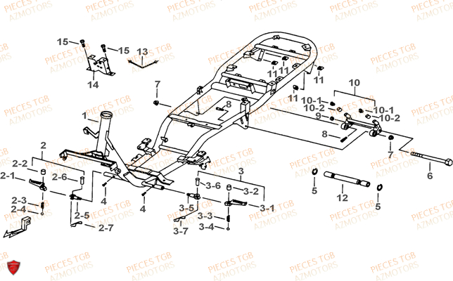 Chassis TGB Pieces TGB EXPRESS_50 (No Serie RFCBK1BKB...Type: BK1-B)