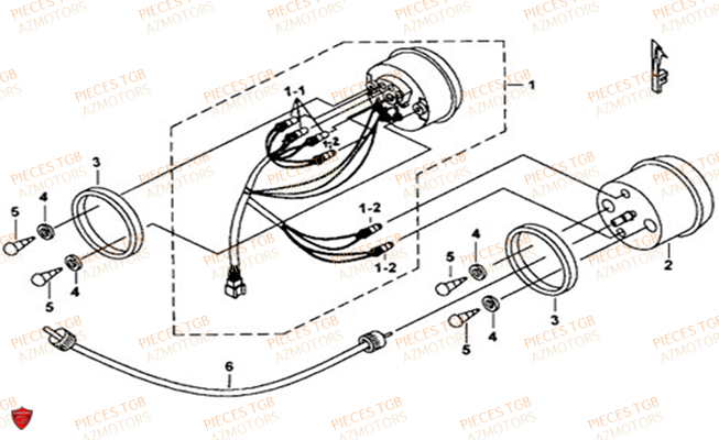 Compteur TGB Pieces TGB EXPRESS_50 (No Serie RFCBK1BKB...Type: BK1-B)