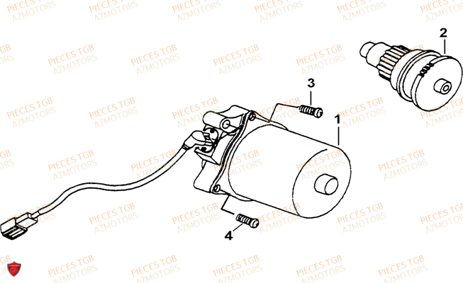 Demarreur TGB Pieces TGB EXPRESS_50 (No Serie RFCBK1BKB...Type: BK1-B)