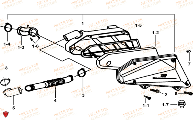 Filtre A Air TGB Pieces TGB EXPRESS_50 (No Serie RFCBK1BKB...Type: BK1-B)