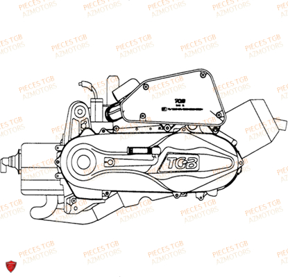 Moteur TGB Pieces TGB EXPRESS_50 (No Serie RFCBK1BKB...Type: BK1-B)