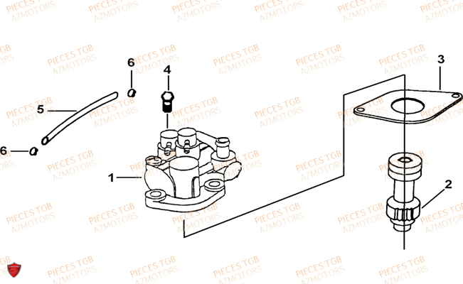 Pompe A Huile TGB Pieces TGB EXPRESS_50 (No Serie RFCBK1BKB...Type: BK1-B)