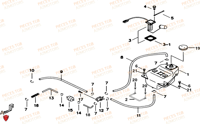 Reservoir TGB Pieces TGB EXPRESS_50 (No Serie RFCBK1BKB...Type: BK1-B)