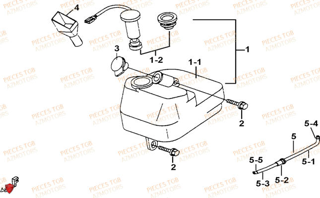 Reservoir A Huile TGB Pieces TGB EXPRESS_50 (No Serie RFCBK1BKB...Type: BK1-B)