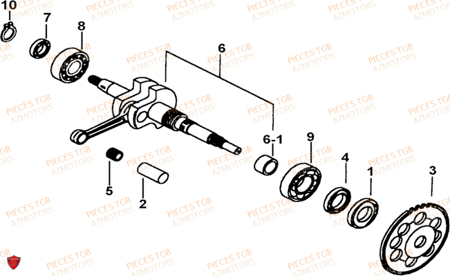 Vilebrequin TGB Pieces TGB EXPRESS_50 (No Serie RFCBK1BKB...Type: BK1-B)