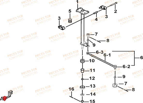 COLONNE DE DIRECTION AZMOTORS TGB FARM 550 2015