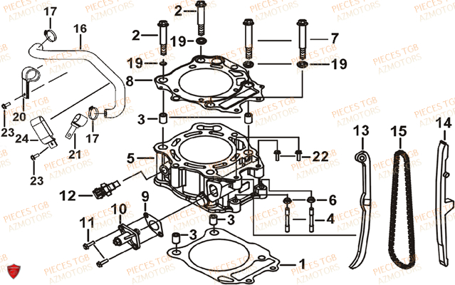 CYLINDRE AZMOTORS TGB FARM 550 2015