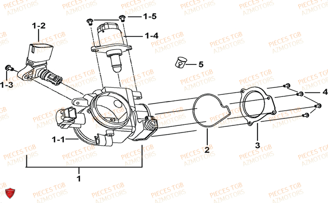 Debitmetre AZMOTORS Pieces TGB FARM 550 (2015) (No Serie RFCFWGFEH.. Type: FWG-HFET)