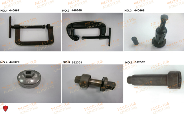 Outils 4 TGB Pieces TGB FARM 550 (2015) (No Serie RFCFWGFEH.. Type: FWG-HFET)