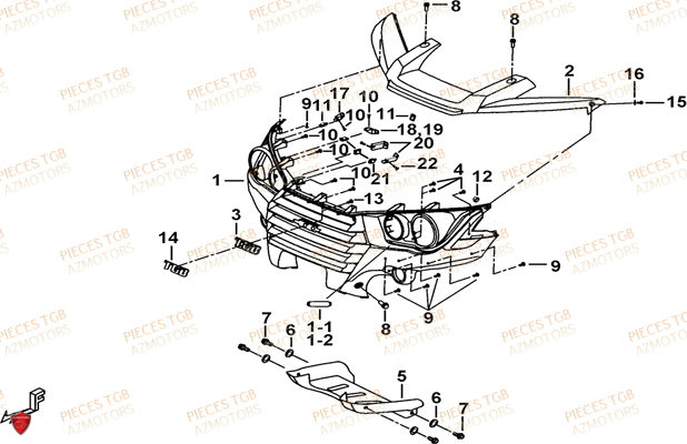 PARE CHOCS AZMOTORS TGB FARM 550 2015