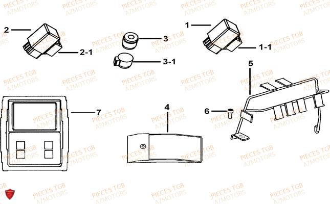 Supports AZMOTORS Pieces TGB FARM 550 (2015) (No Serie RFCFWGFEH.. Type: FWG-HFET)