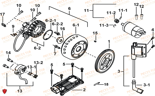 Systeme Electrique 1 TGB Pieces TGB FARM 550 (2015) (No Serie RFCFWGFEH.. Type: FWG-HFET)