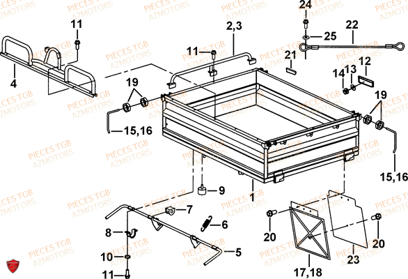 Benne (option) TGB Pieces TGB FARM 550 EPS (No Serie RFCFWGFEH.. Type: FWG-HFET)