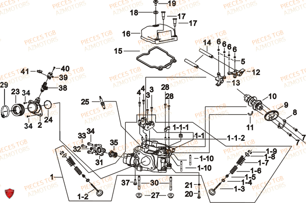 Culasse TGB Pieces TGB FARM 550 EPS (No Serie RFCFWGFEH.. Type: FWG-HFET)