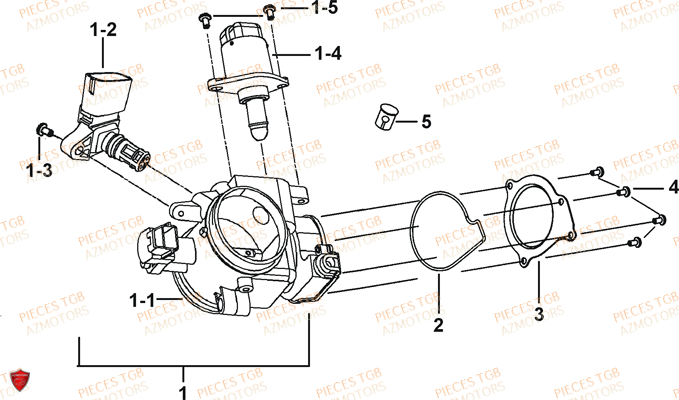 Debitmetre AZMOTORS Pieces TGB FARM 550 EPS (No Serie RFCFWGFEH.. Type: FWG-HFET)