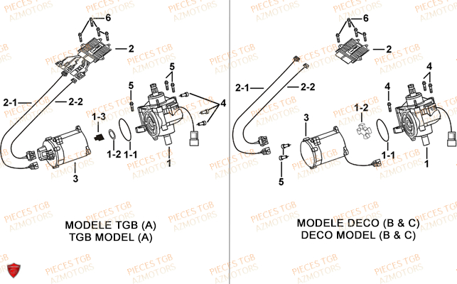 Direction Assistee (selon Modele) TGB Pieces TGB FARM 550 EPS (No Serie RFCFWGFEH.. Type: FWG-HFET)