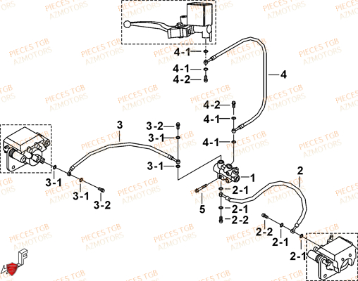 FREIN AVANT AZMOTORS TGB FARM 550 EPS