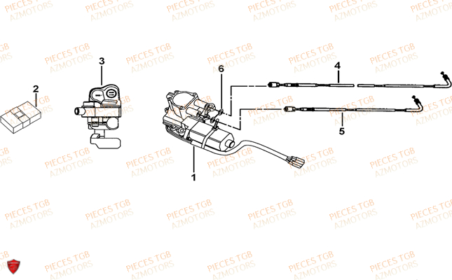 Moteur Differentiel AZMOTORS Pieces TGB FARM 550 EPS (No Serie RFCFWGFEH.. Type: FWG-HFET)