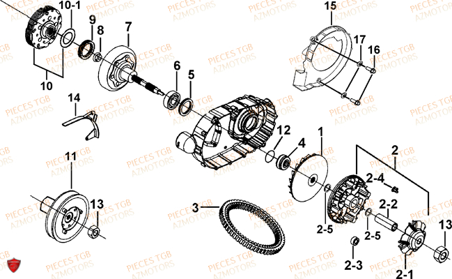 Variateur TGB Pieces TGB FARM 550 EPS (No Serie RFCFWGFEH.. Type: FWG-HFET)