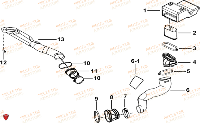 Admission TGB Pieces TGB FARM 600 EPS (No Serie RFCWTHTBA.. Type: FWH-HFET)