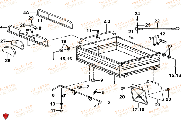 Benne (option) TGB Pieces TGB FARM 600 EPS (No Serie RFCWTHTBA.. Type: FWH-HFET)