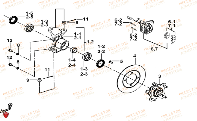 PORTE FUSEE DE DIRECTION TGB TGB FARM 600 EPS